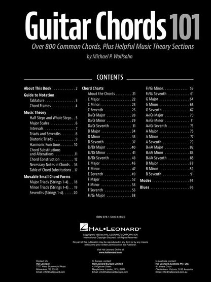 Guitar Chords 101: Over 800 Common Chords, Plus Helpful Music Theory Sections