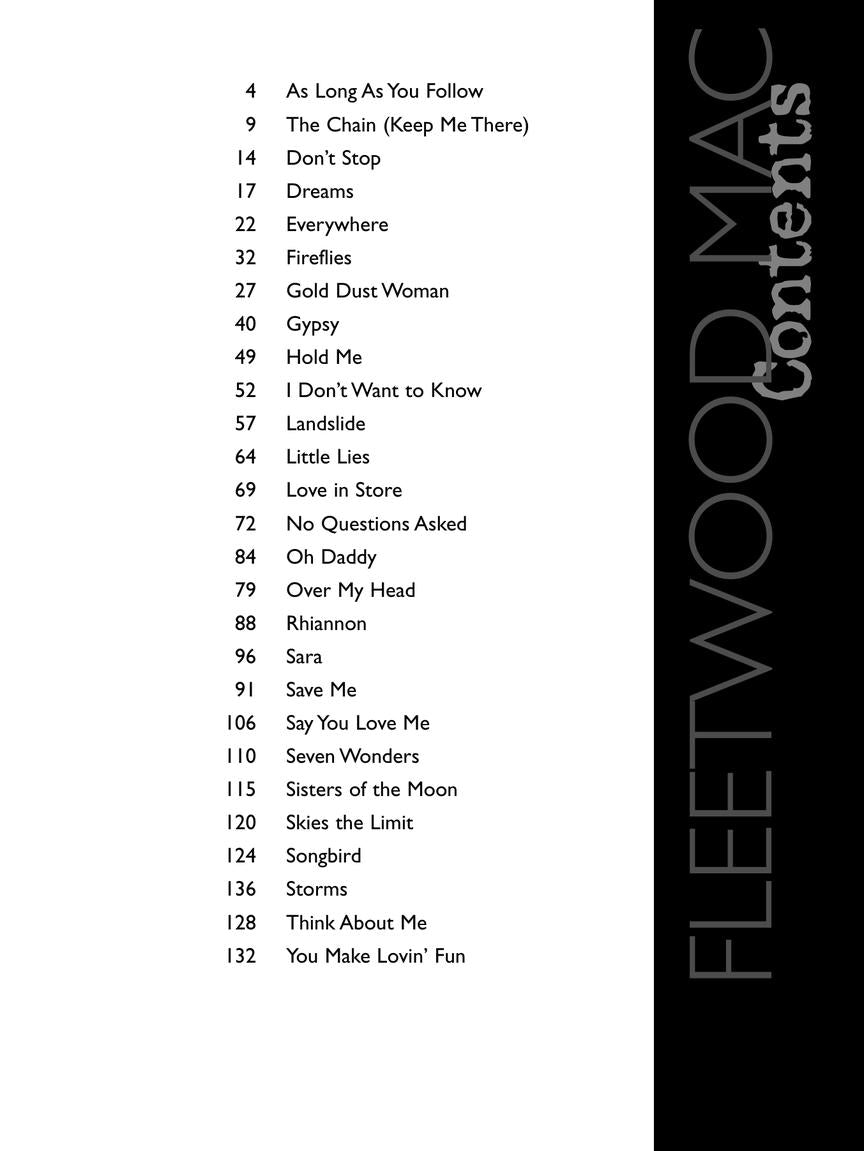Fleetwood Mac - Anthology - Piano/Vocal/Guitar