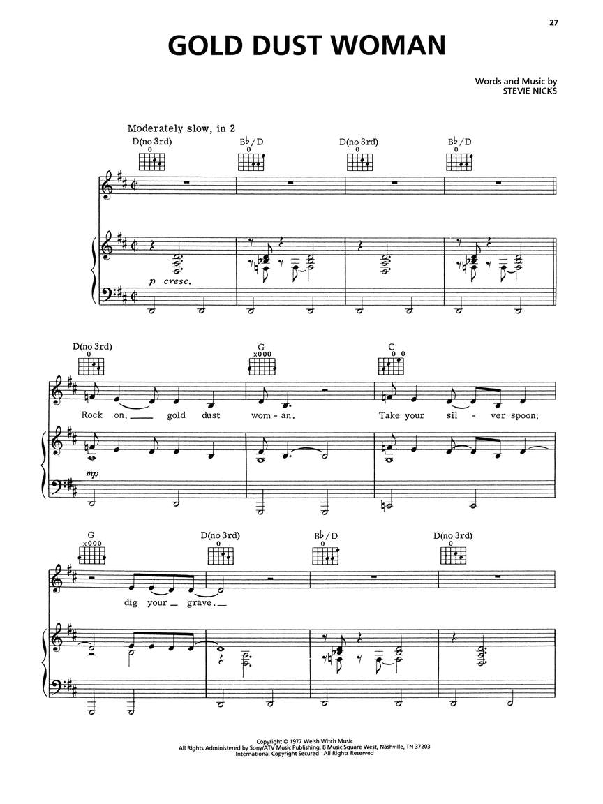 Fleetwood Mac - Anthology - Piano/Vocal/Guitar
