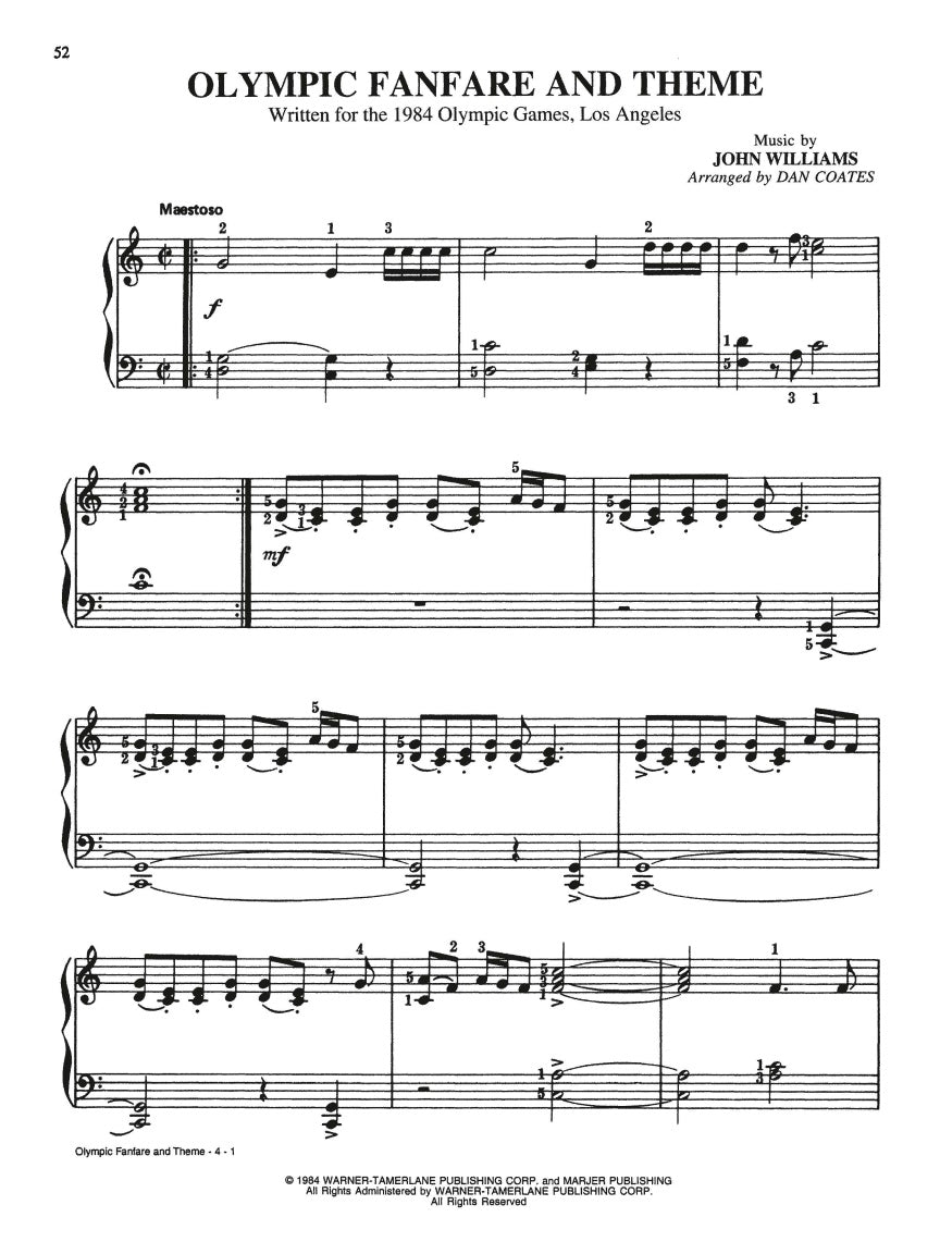 The Very Best of John Williams - Easy Piano