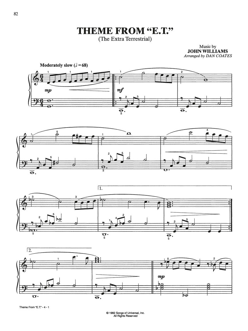 The Very Best of John Williams - Easy Piano