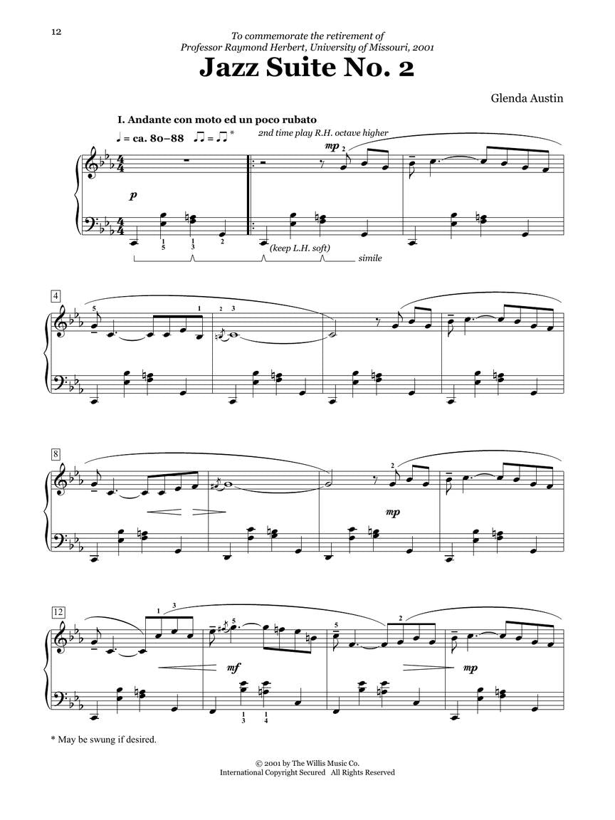 Austin - Three Jazz Suites for Piano