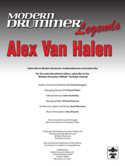 Modern Drummer Legends: Alex Van Halen