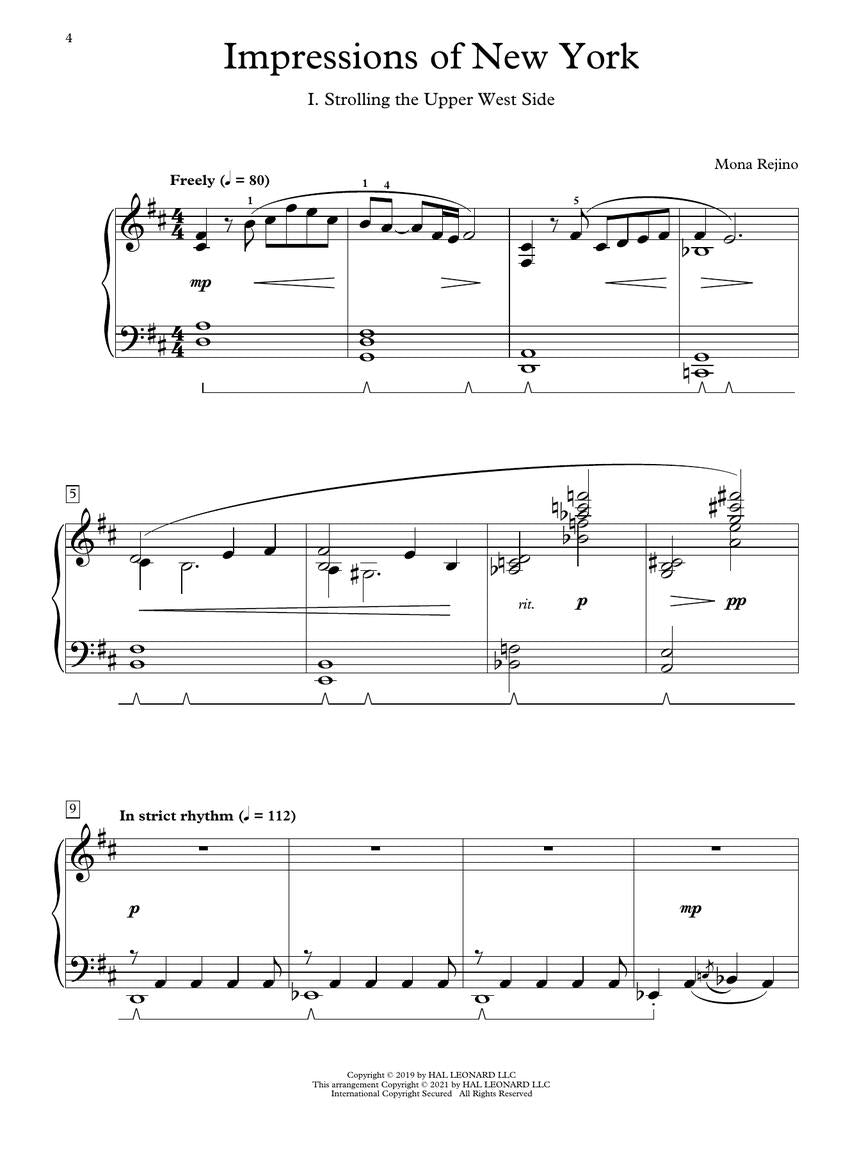 Rejino - Impressions of New York – A Jazz Sonatina
