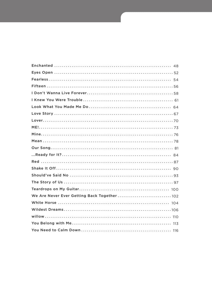 40 Taylor Swift Songs - Really Easy Piano