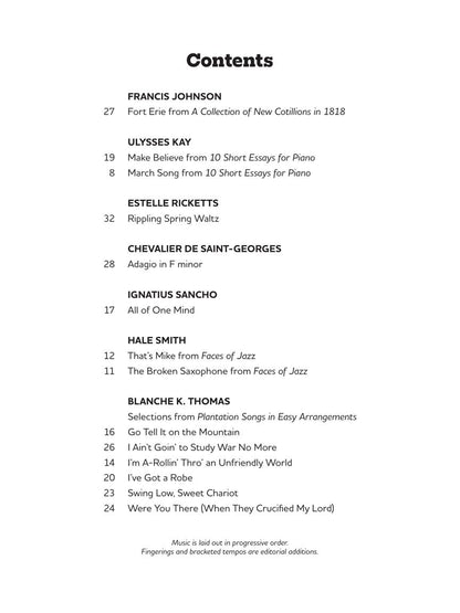 Expanding the Repertoire: Piano Music of Black Composers - Level 2