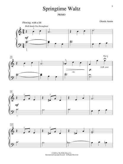 Austin - Springtime Waltz (1 Piano, 4 Hands)
