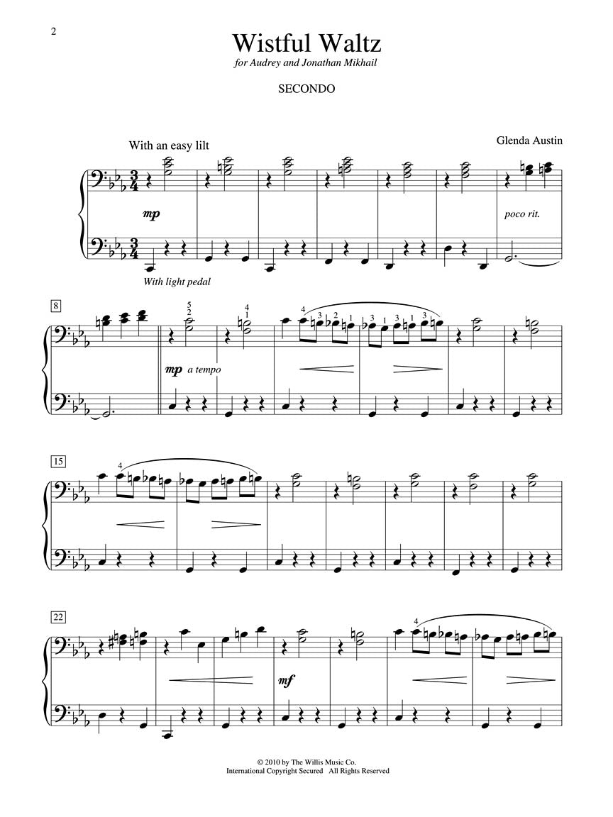 Austin - Wistful Waltz (1 Piano, 4 Hands)