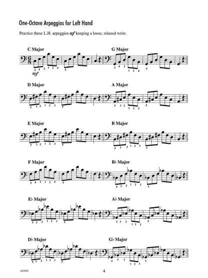Achievement Skill Sheet No. 3: One-Octave Major Scales & Arpeggios