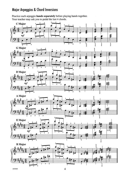 Achievement Skill Sheet No. 5: Two-Octave Major Scales & Arpeggios