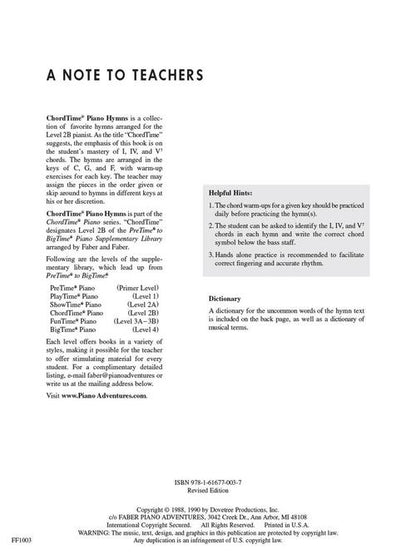 Faber Piano Adventures - ChordTime® Hymns - Level 2B