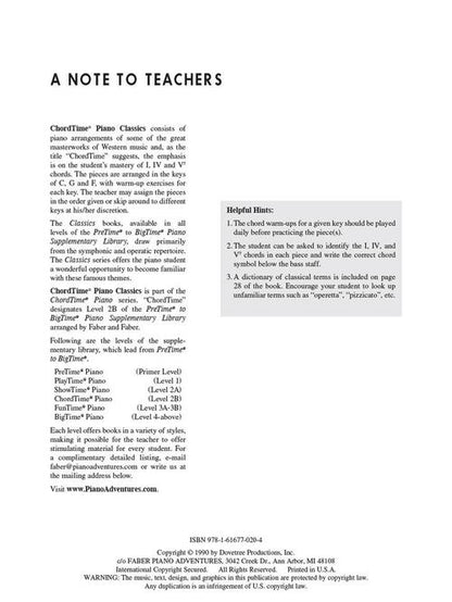 Faber Piano Adventures - ChordTime® Piano Classics - Level 2B