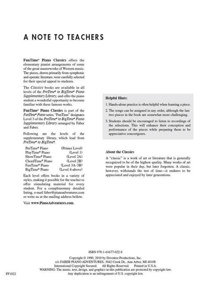 Faber Piano Adventures - FunTime® Classics - Level 3A-3B