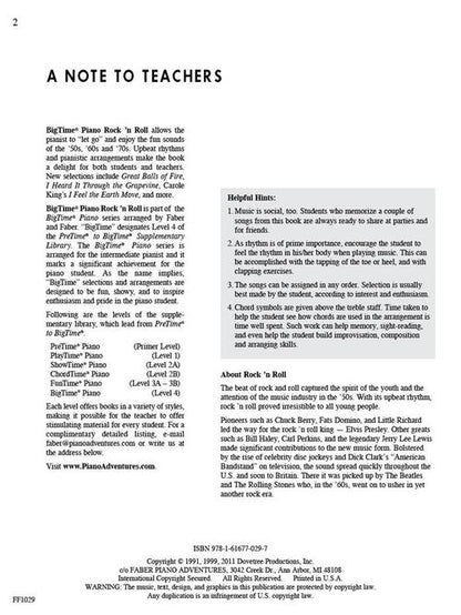 Faber Piano Adventures - BigTime® Piano Rock N' Roll - Level 4