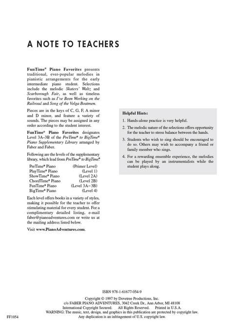 Faber Piano Adventures - FunTime® Favorites - Level 3A-3B