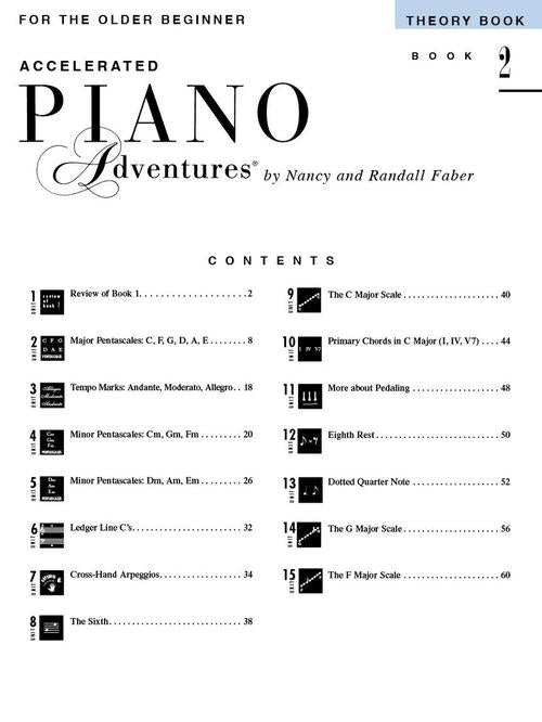 Accelerated Piano Adventures for the Older Beginner – Theory, Book 2