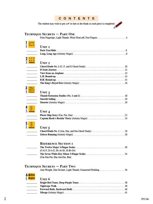 Accelerated Piano Adventures for the Older Beginner – Technique and Artistry, Book 2