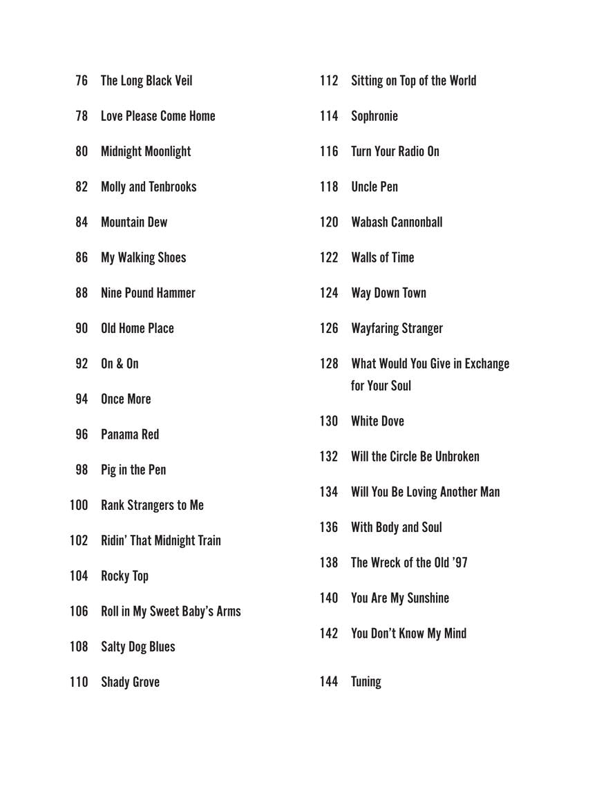 Bluegrass Songs – Strum Together