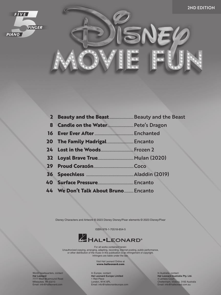 Disney Movie Fun – 2nd Edition - Five Finger Piano