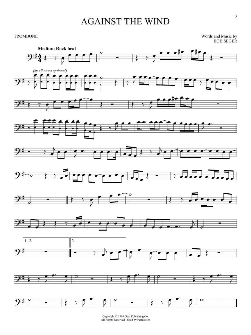 101 Simple Songs for Trombone