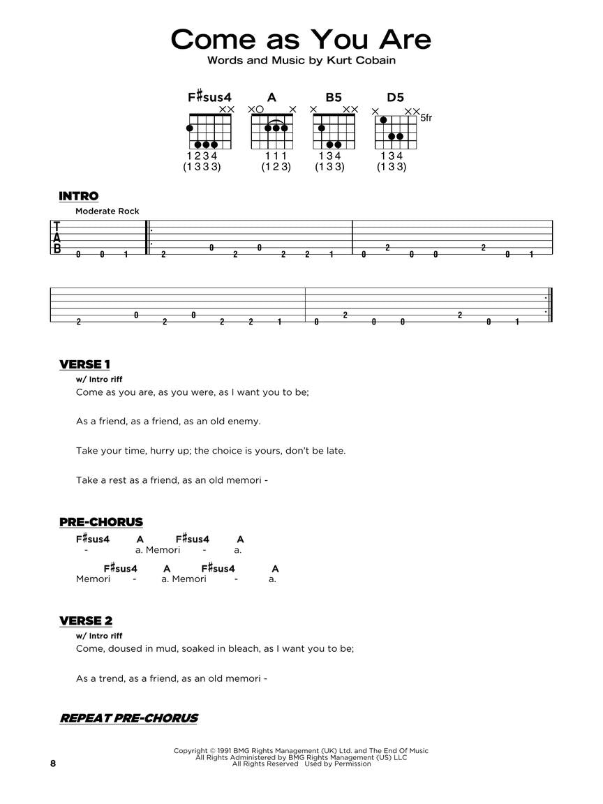 Nirvana – Really Easy Guitar