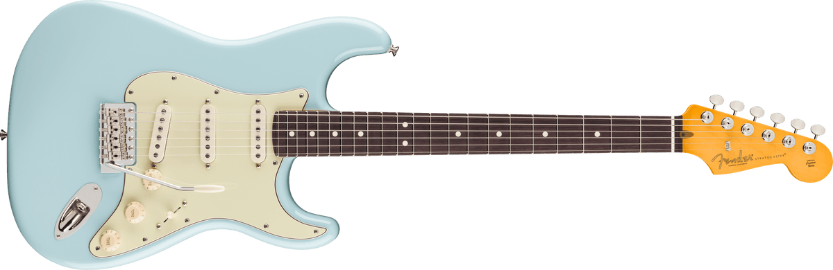 Fender imited Edition American Professional Classic Stratocaster® featuring the Fender® Silent System™, Rosewood Fingerboard. Daphne Blue