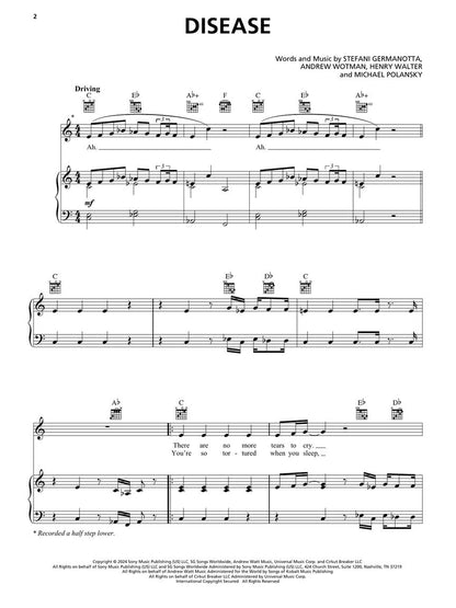 Lady Gaga – MAYHEM - Piano/Vocal/Guitar