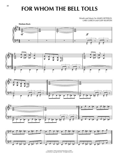 Metallica for Piano Solo