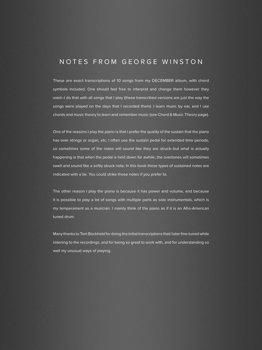 George Winston – December - Piano Solo