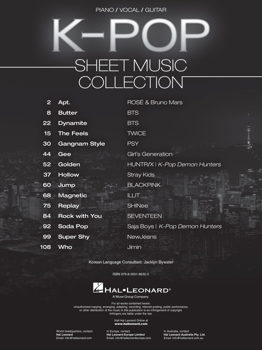 K-Pop Sheet Music Collection - Piano/Vocal/Guitar