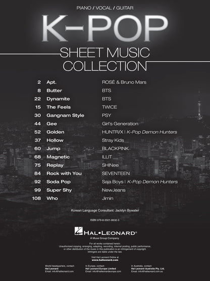 K-Pop Sheet Music Collection - Piano/Vocal/Guitar