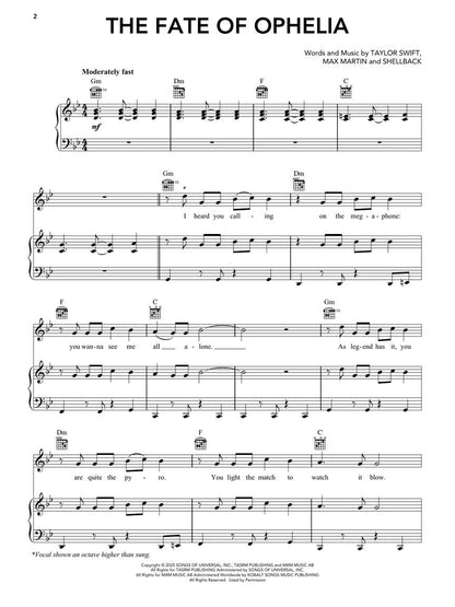 Taylor Swift - The Life of a Showgirl - Piano/Vocal/Guitar