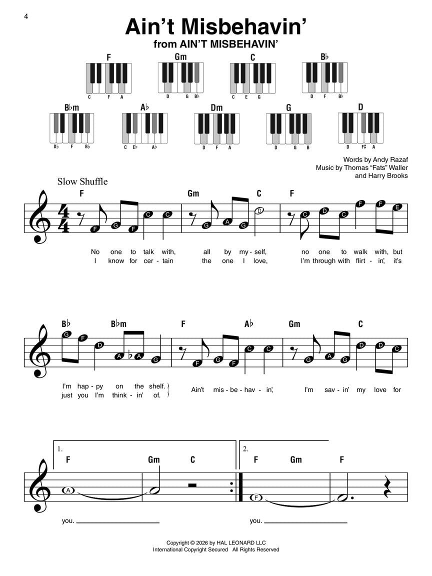 The Great American Songbook - Super Easy Songbook