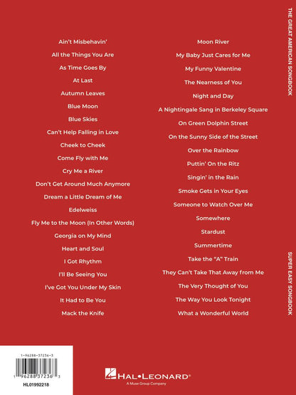 The Great American Songbook - Super Easy Songbook