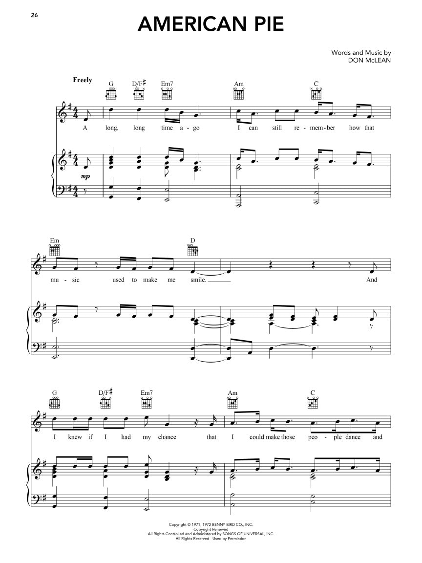 America Celebrates: A Songbook for America's 250th Birthday - Piano/Vocal/Guitar