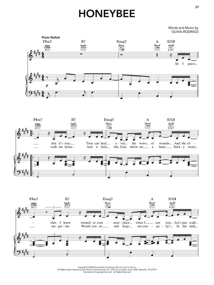 Olivia Rodrigo - You Seem Pretty Sad for a Girl So in Love - Piano/Vocal/Guitar