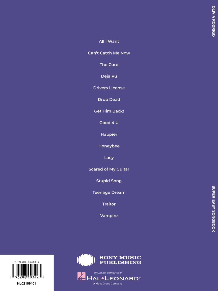 Olivia Rodrigo - Super Easy Songbook