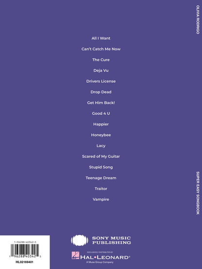 Olivia Rodrigo - Super Easy Songbook