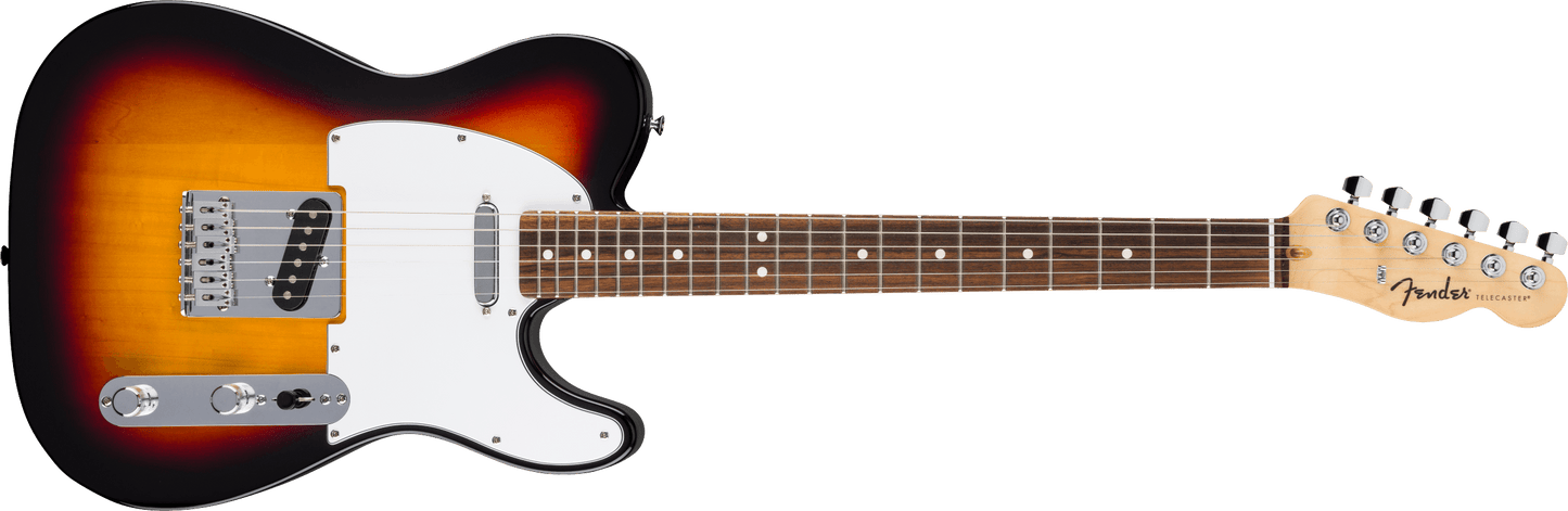 Fender Standard Telecaster, Laurel Fingerboard, White Pickguard, 3-Color Sunburst