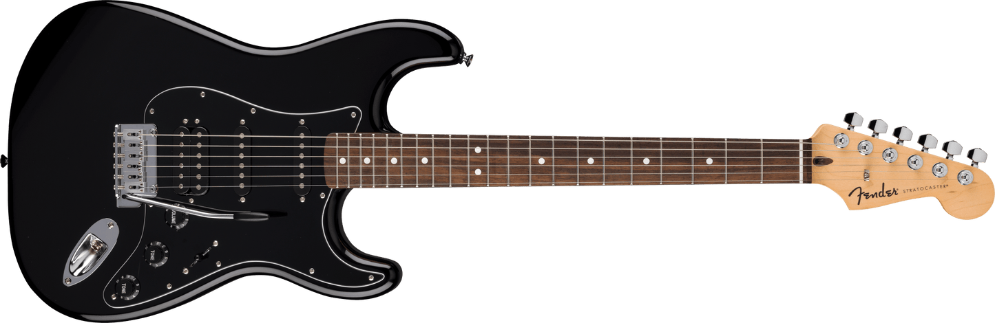 Fender Standard Series Stratocaster, HSS, Laurel Fingerboard, Black Pickguard, Black