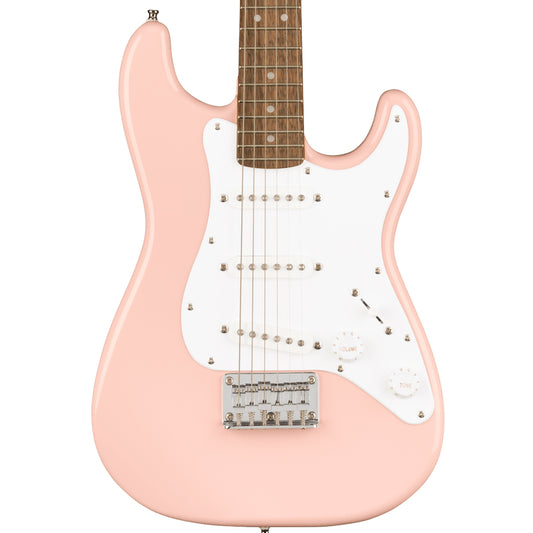 Squier Mini Stratocaster®, Laurel Fingerboard, White Pickguard, Shell Pink