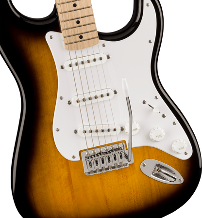 Squier Sonic Stratocaster Pack, Maple Fingerboard, 2-Color Sunburst, Gig Bag, 10G