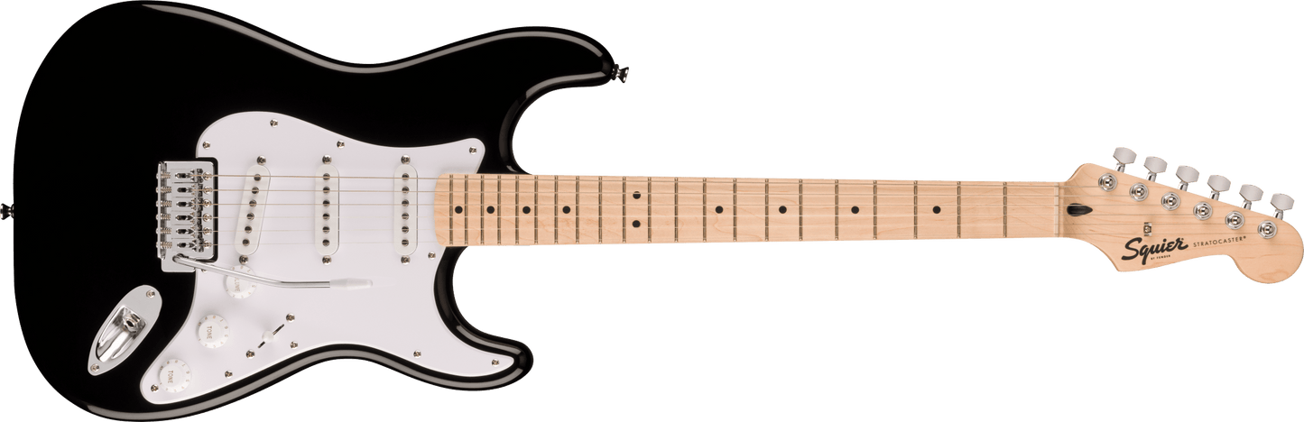 Squier Sonic Stratocaster Pack, Maple Fingerboard, Black, Gig Bag, 10G