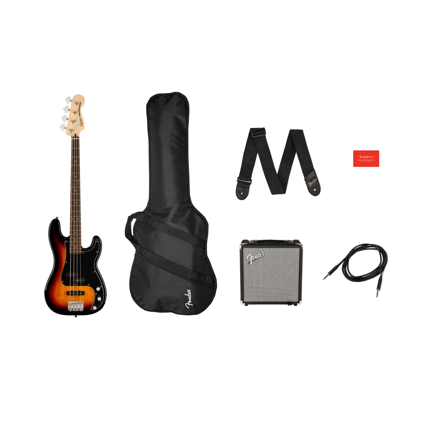 Squier Affinity Series Precision Bass PJ Pack, Laurel Fingerboard, 3-Color Sunburst LOCAL PICKUP OR DELIVERY ONLY