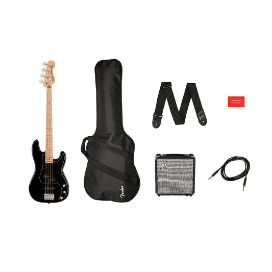 Squier Affinity Series™ Precision Bass PJ Pack, Maple Fingerboard, Black, LOCAL PICKUP OR DELIVERY ONLY