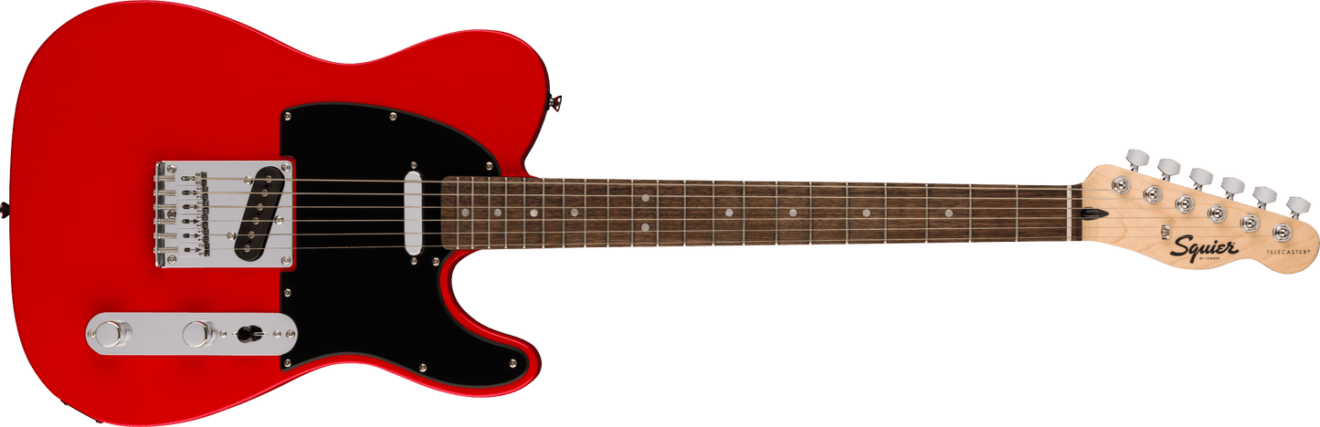 Squier Squier Sonic® Telecaster®, Laurel Fingerboard, Black Pickguard, Torino Red