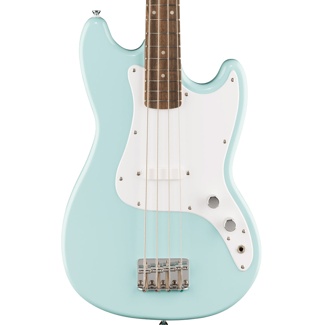 Squier Sonic® Bronco™ Bass, Laurel Fingerboard, White Pickguard, Daphne Blue