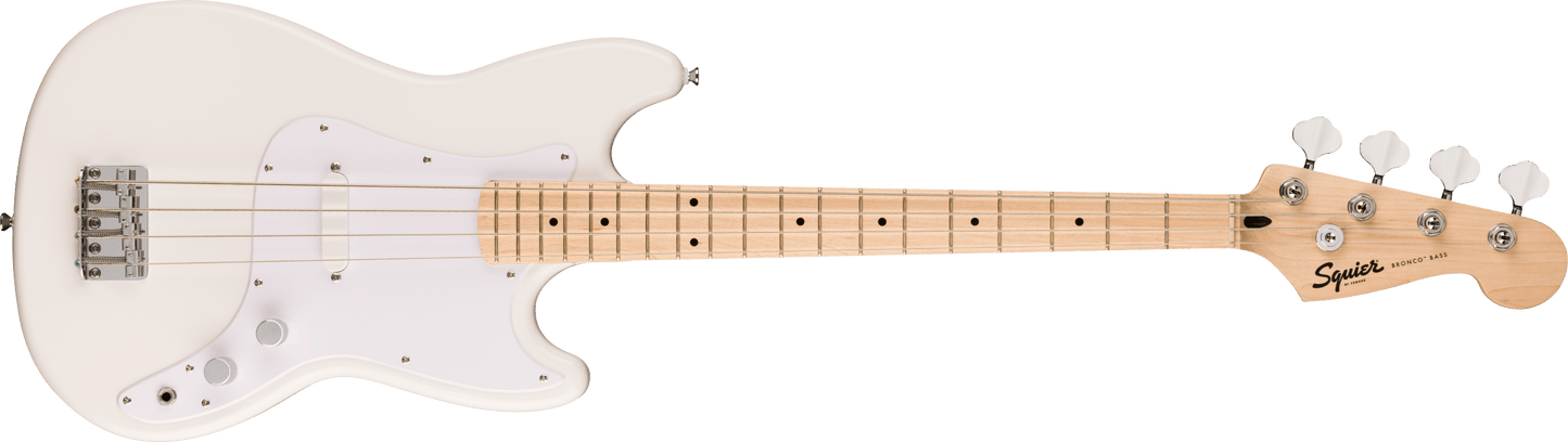 Squier Sonic Bronco Bass, Maple Fingerboard, White Pickguard,