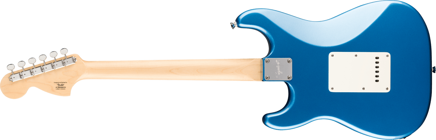 Squier Paranormal Stratocaster® Deluxe, Maple Fingerboard, Parchment Pickguard, Lake Placid Blue