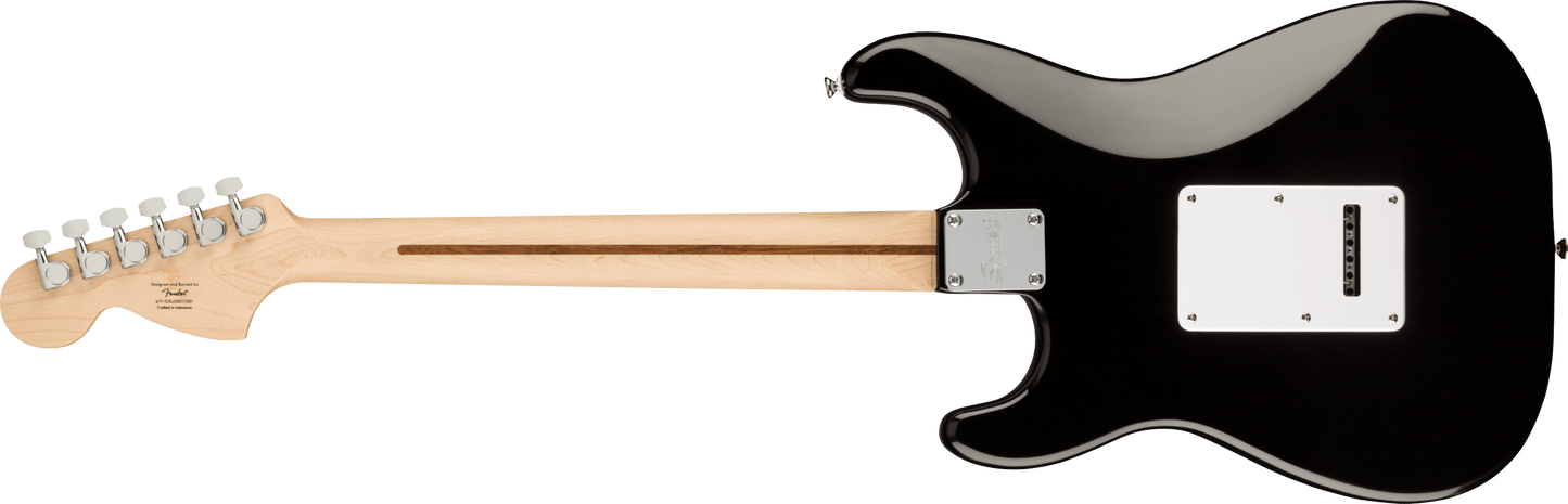 Squier Affinity Series® Stratocaster®, Maple Fingerboard, White Pickguard, Black